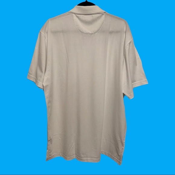 IZOD Golf Polo Shirt, White, Pima-Cool, Cotton, XL - Picture 3 of 3